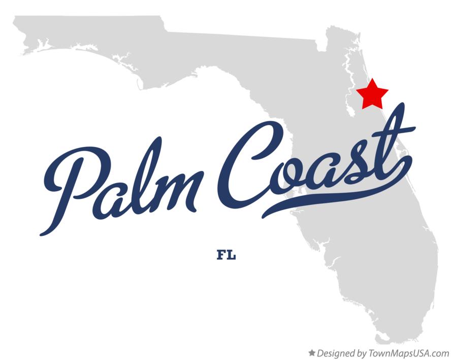 Map of Palm Coast Florida FL