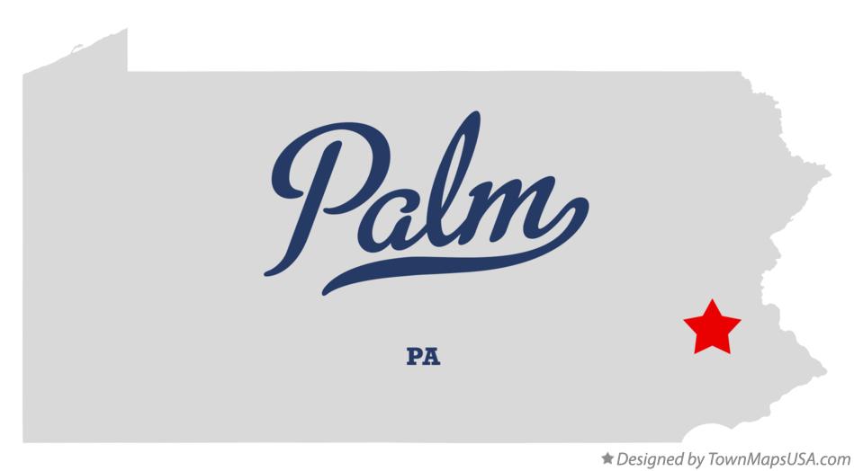 Map of Palm Pennsylvania PA