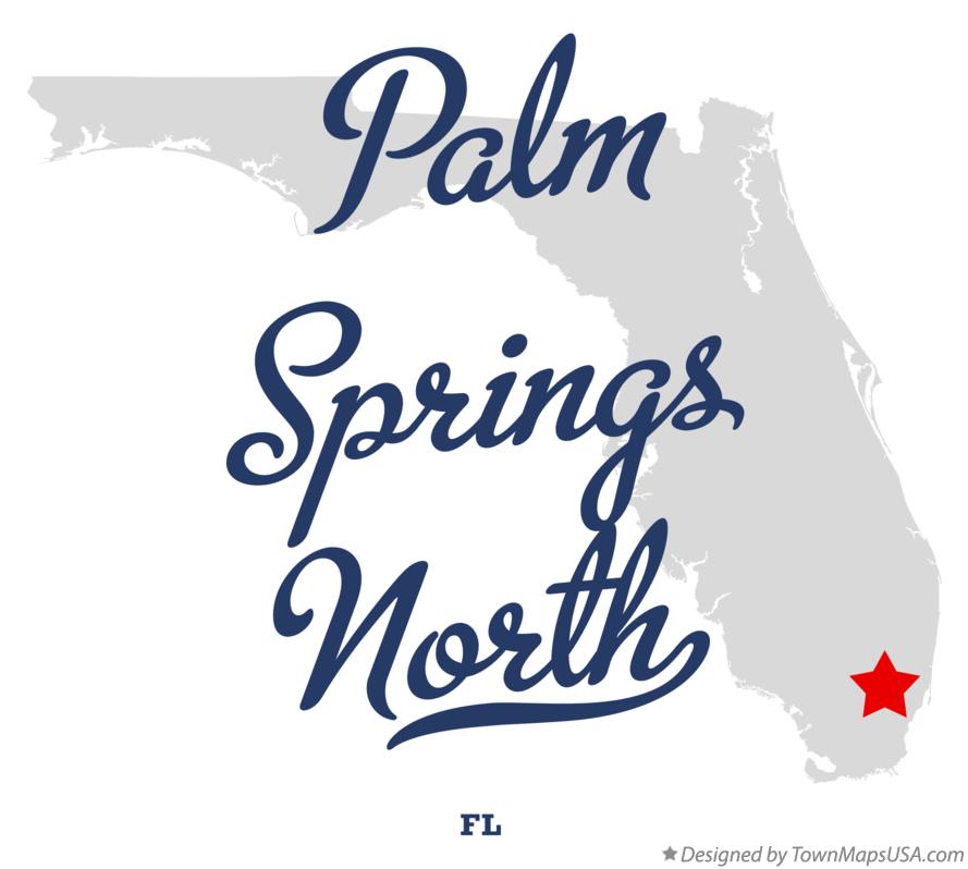 Map of Palm Springs North Florida FL