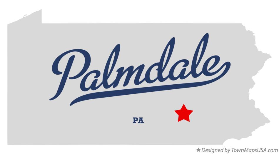 Map of Palmdale Pennsylvania PA