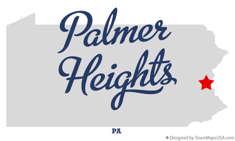 Map of Palmer Heights Pennsylvania PA