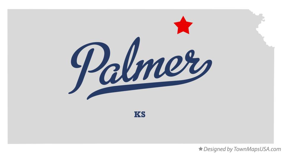 Map of Palmer Kansas KS