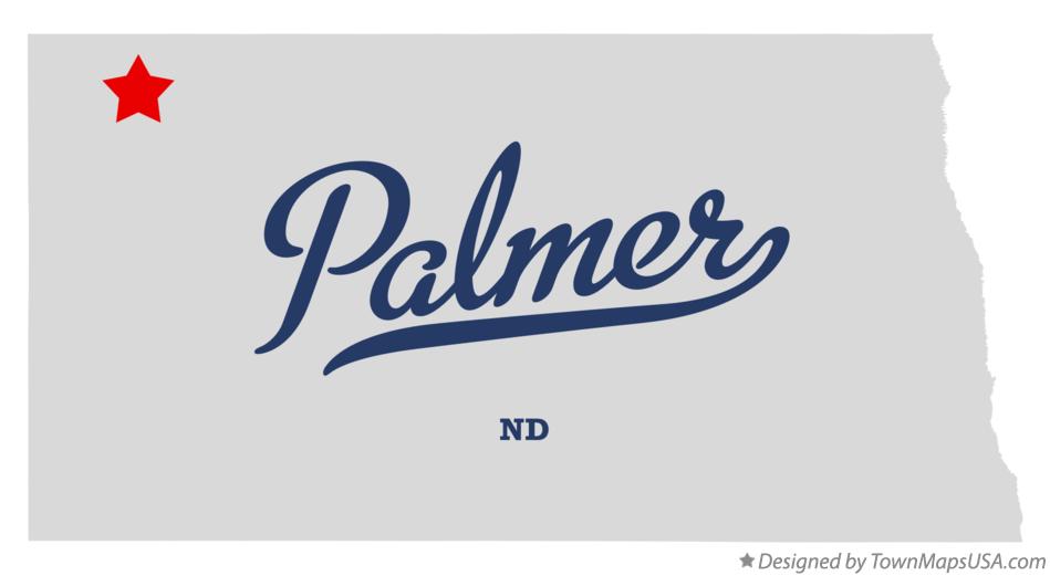 Map of Palmer North Dakota ND