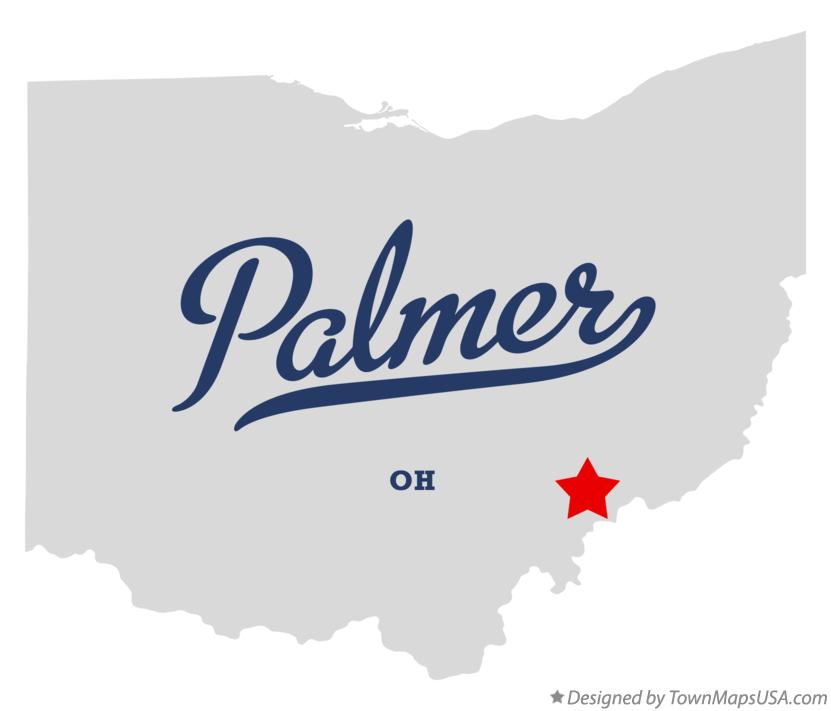Map of Palmer Ohio OH