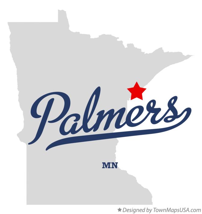 Map of Palmers Minnesota MN