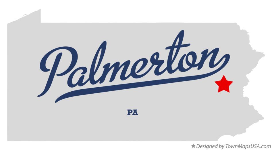 Map of Palmerton Pennsylvania PA