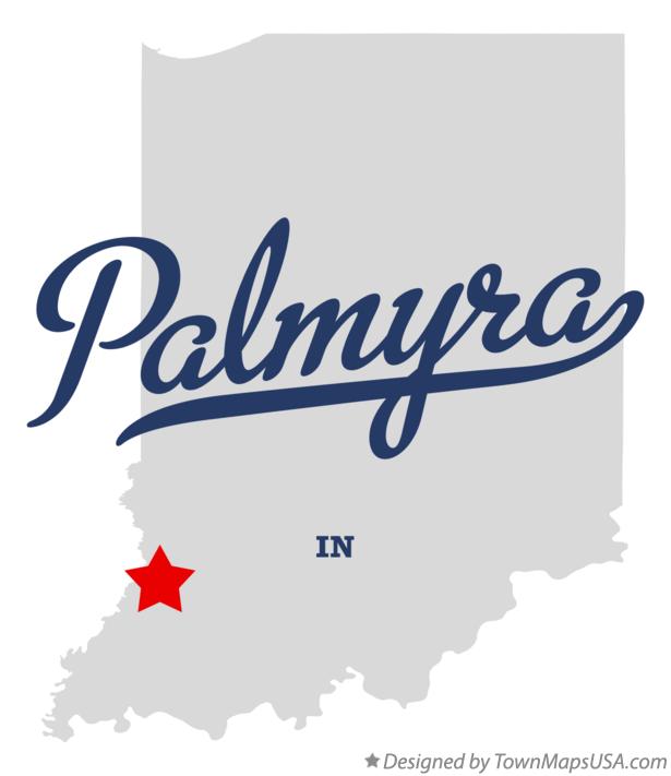 Map of Palmyra Indiana IN