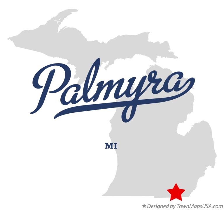 Map of Palmyra Michigan MI