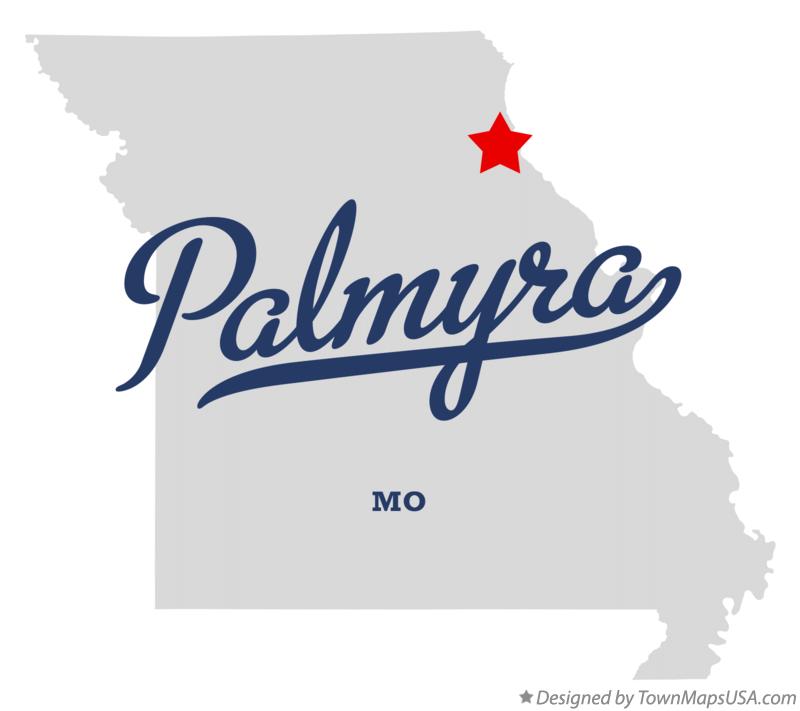 Map of Palmyra Missouri MO