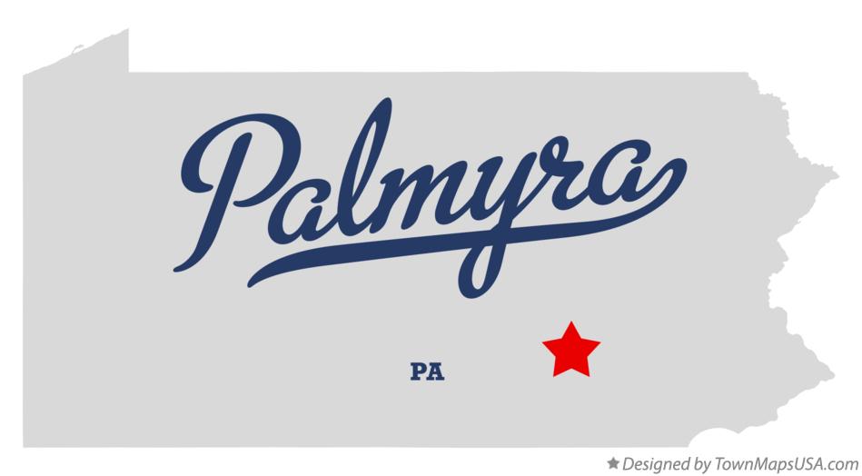 Map of Palmyra Pennsylvania PA