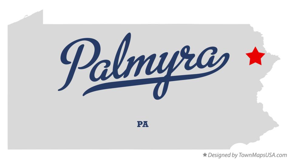 Map of Palmyra Pennsylvania PA