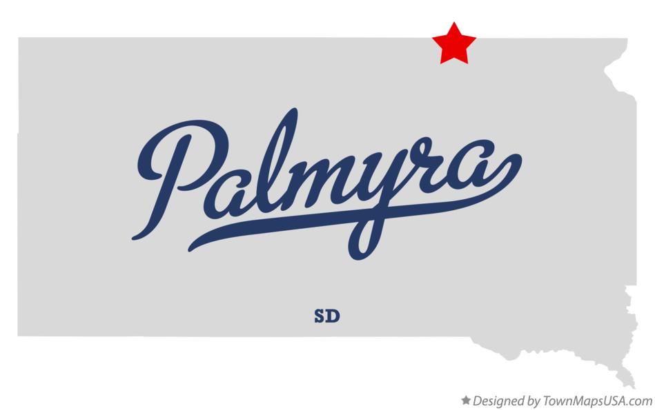 Map of Palmyra South Dakota SD
