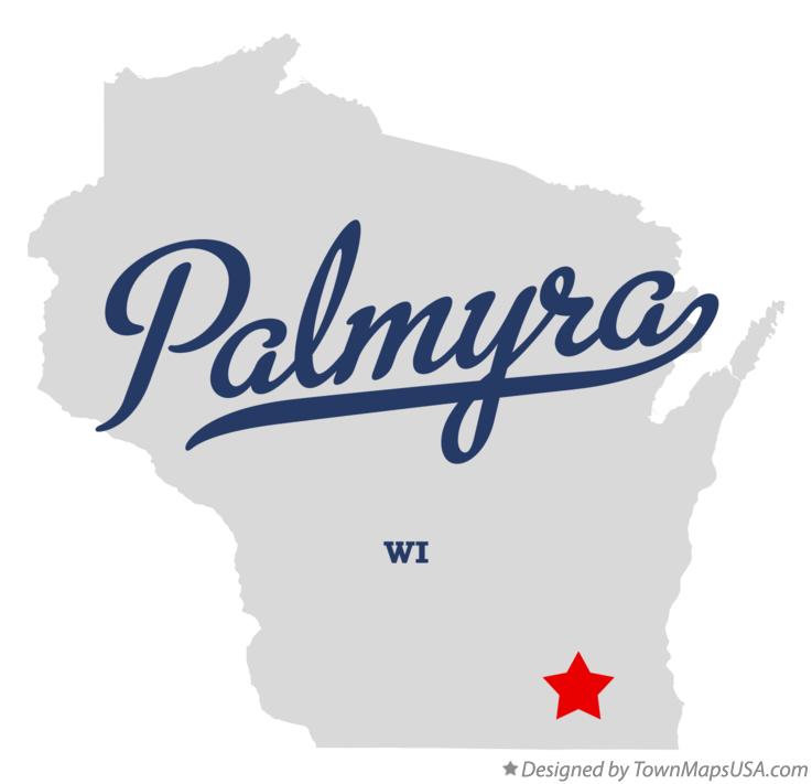 Map of Palmyra Wisconsin WI
