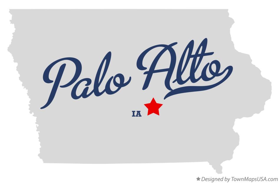 Map of Palo Alto Iowa IA