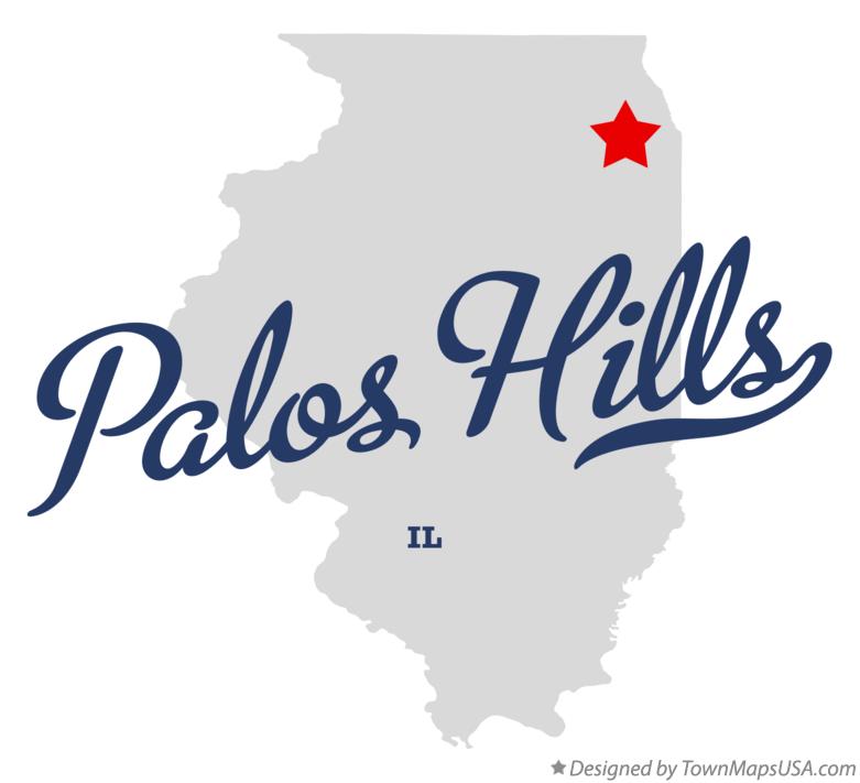 Map of Palos Hills Illinois IL