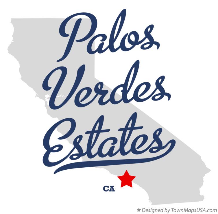 Map of Palos Verdes Estates California CA