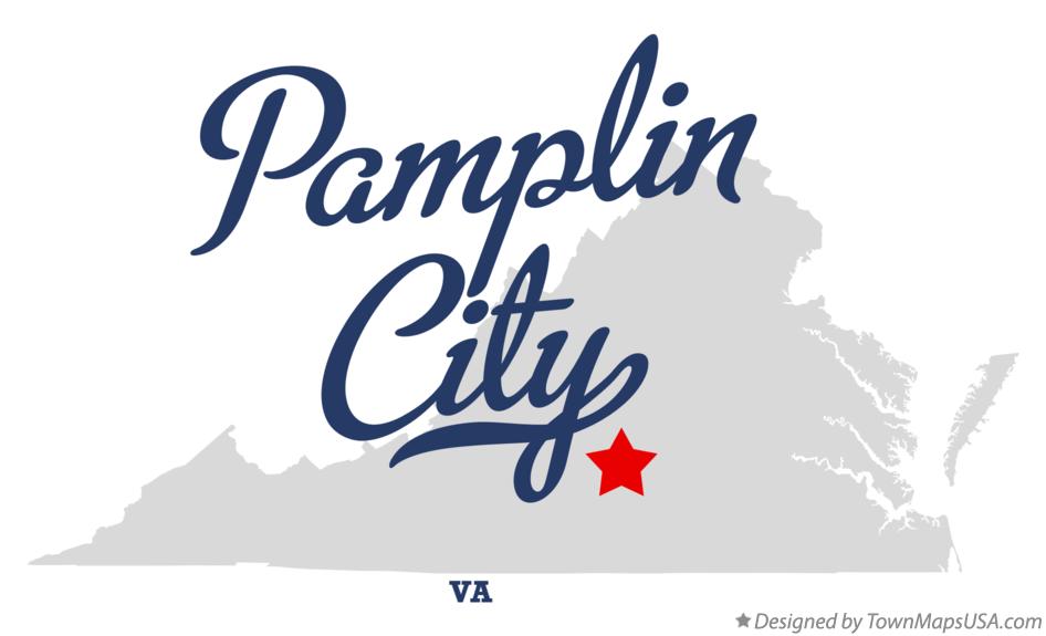 Map of Pamplin City Virginia VA