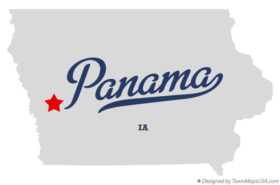 Map of Panama Iowa IA