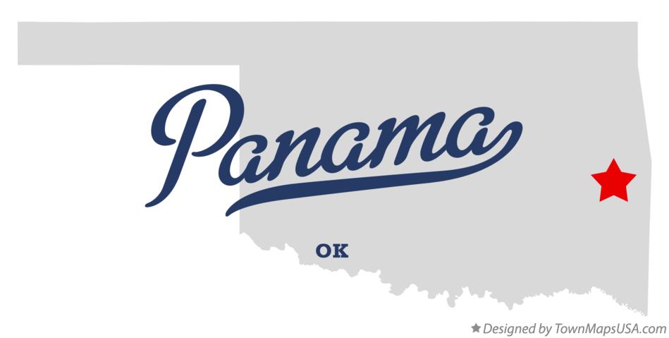 Map of Panama Oklahoma OK