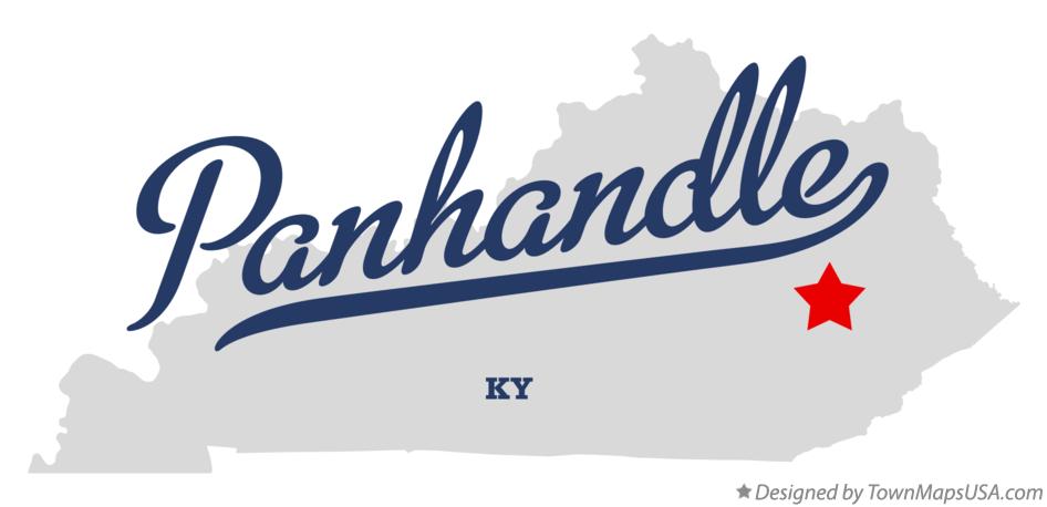 Map of Panhandle Kentucky KY