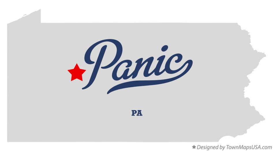 Map of Panic Pennsylvania PA