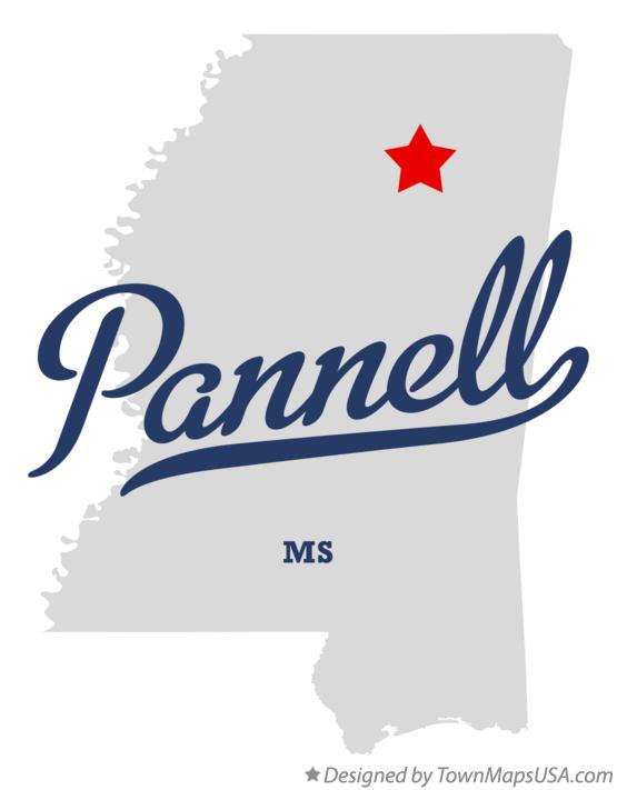 Map of Pannell Mississippi MS