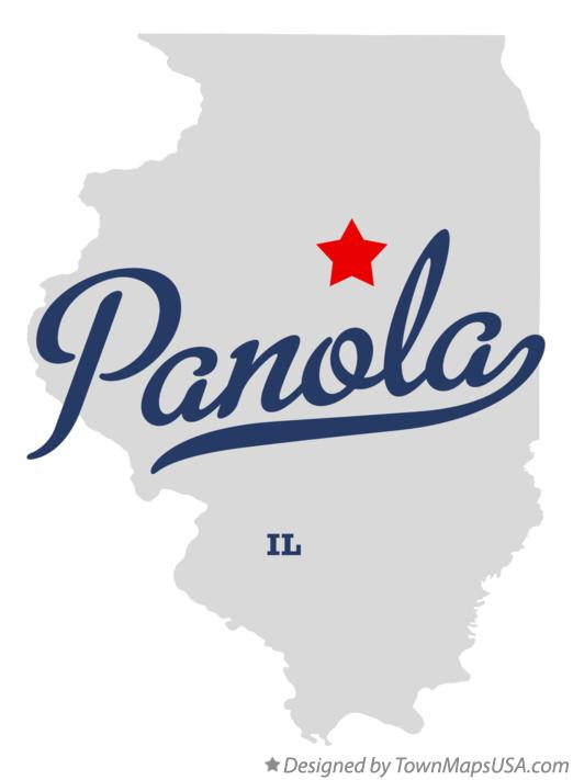 Map of Panola Illinois IL