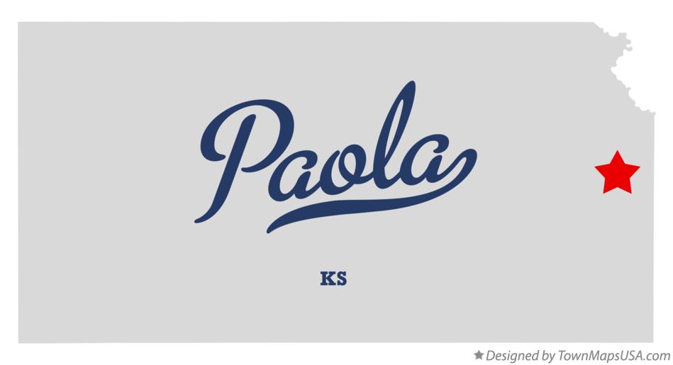 Map of Paola Kansas KS