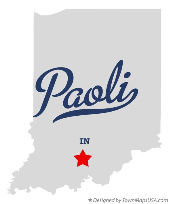 Map of Paoli Indiana IN