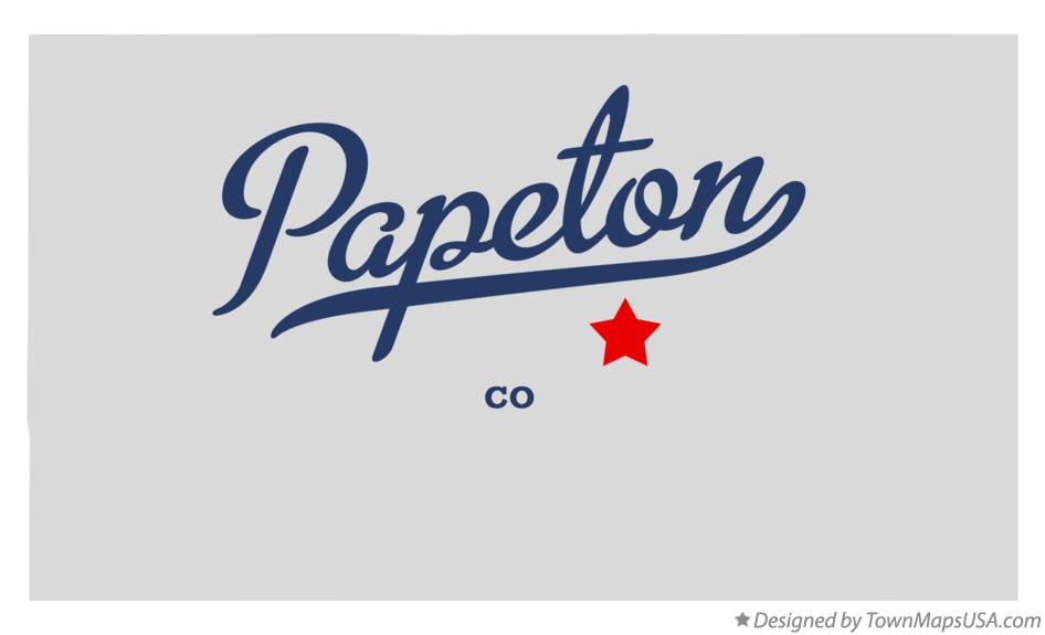 Map of Papeton Colorado CO