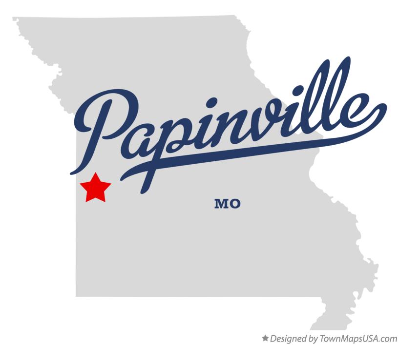 Map of Papinville Missouri MO