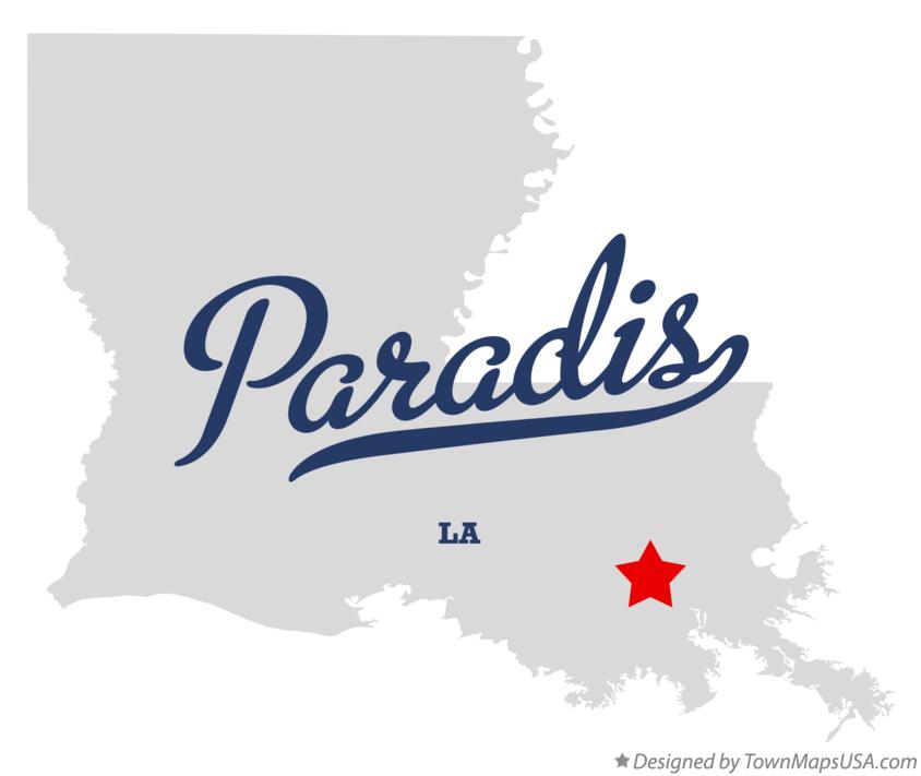 Map of Paradis Louisiana LA