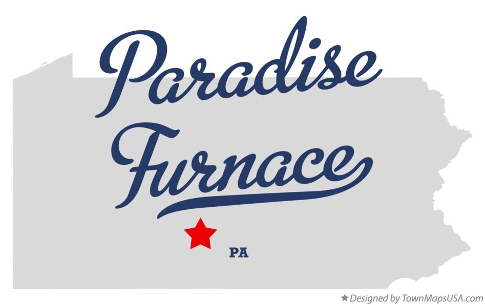 Map of Paradise Furnace Pennsylvania PA
