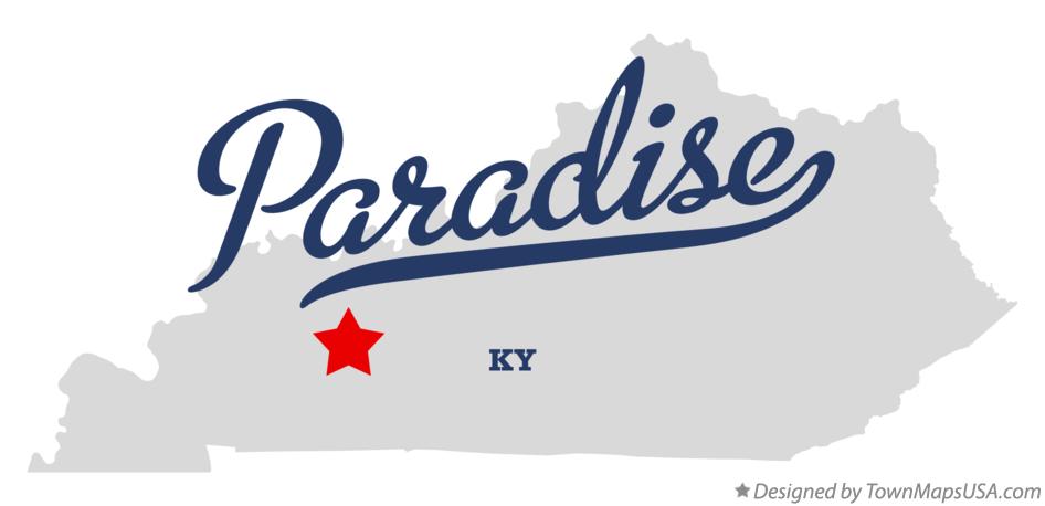 Map of Paradise Kentucky KY