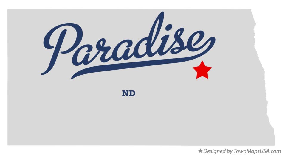 Map of Paradise North Dakota ND