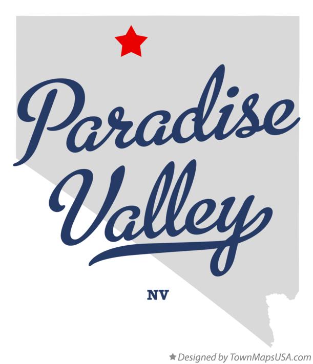 Map of Paradise Valley Nevada NV