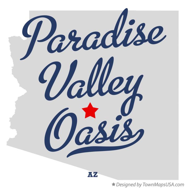Map of Paradise Valley Oasis Arizona AZ