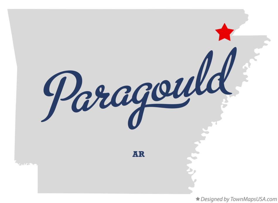 Map of Paragould Arkansas AR