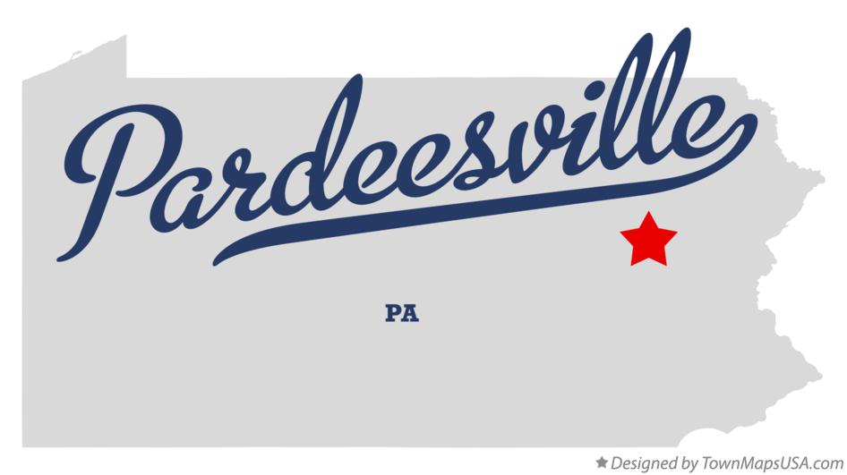 Map of Pardeesville Pennsylvania PA