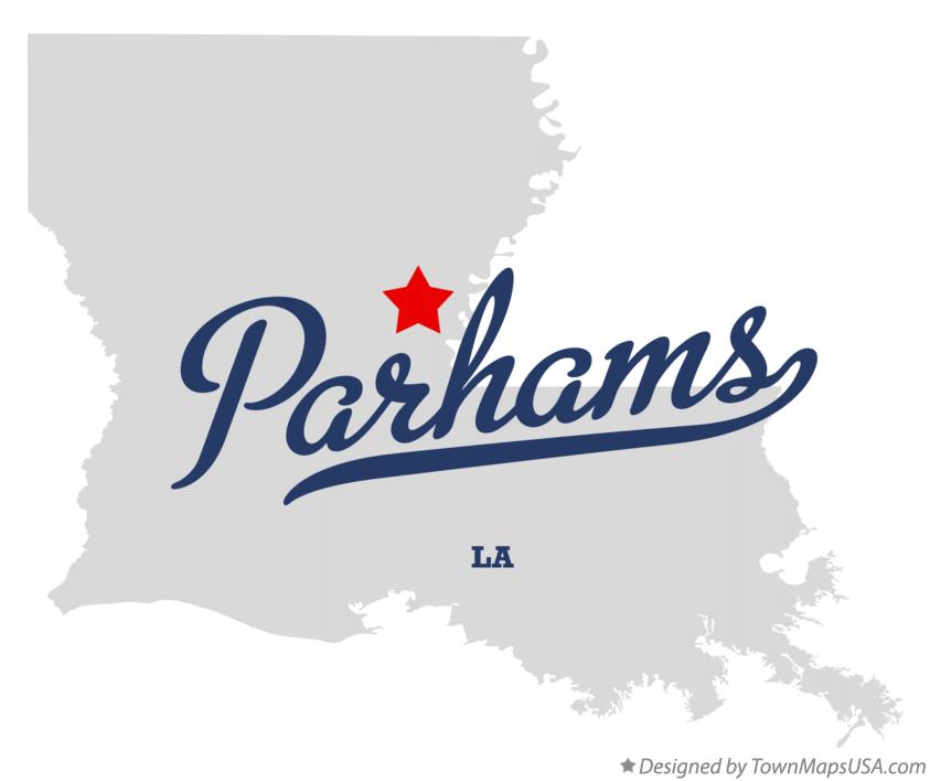 Map of Parhams Louisiana LA