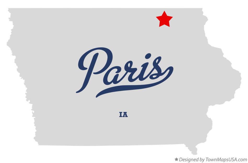 Map of Paris Iowa IA