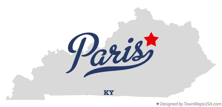 Map of Paris Kentucky KY