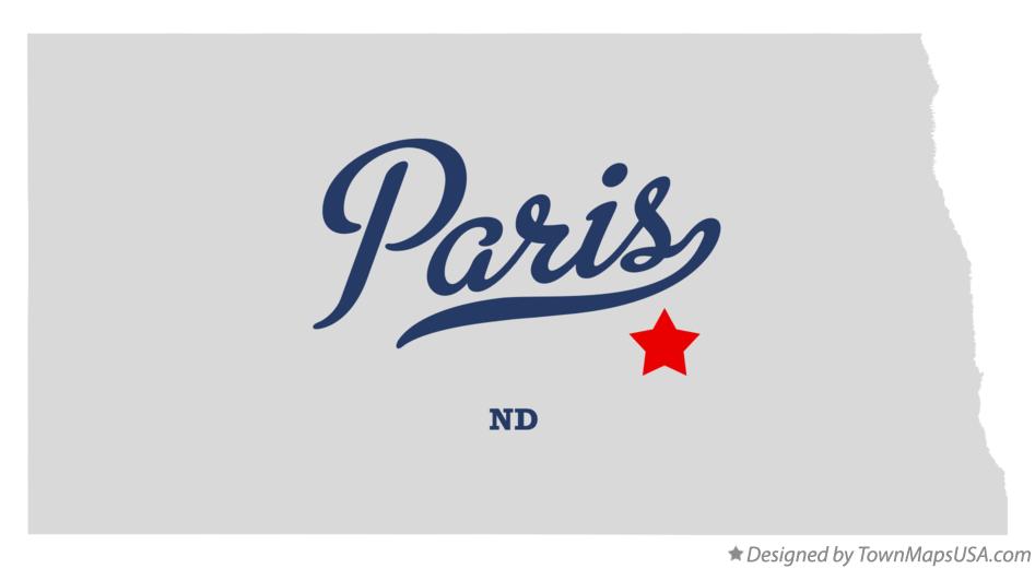 Map of Paris North Dakota ND