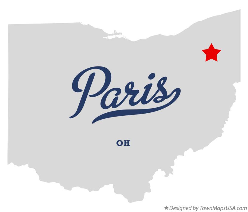 Map of Paris Ohio OH