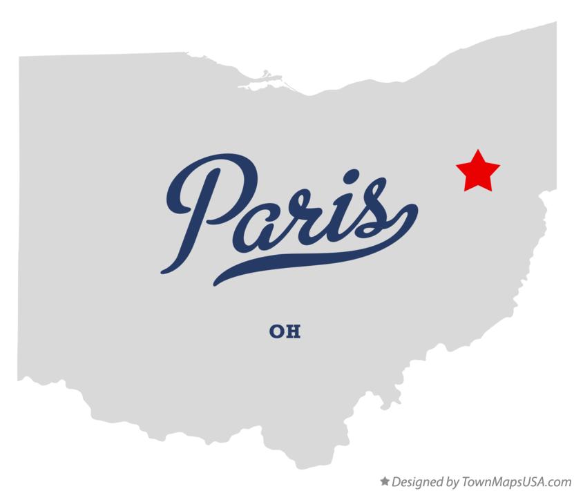 Map of Paris Ohio OH