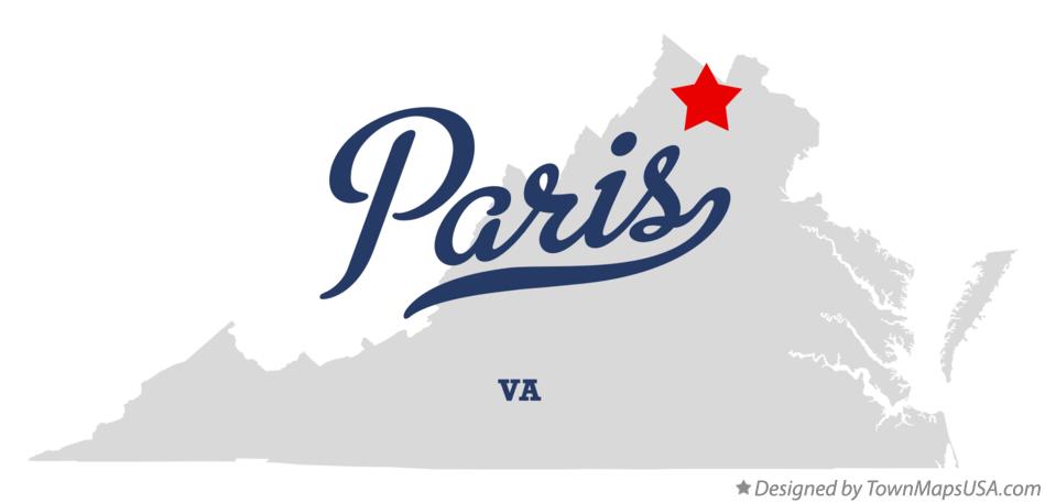 Map of Paris Virginia VA