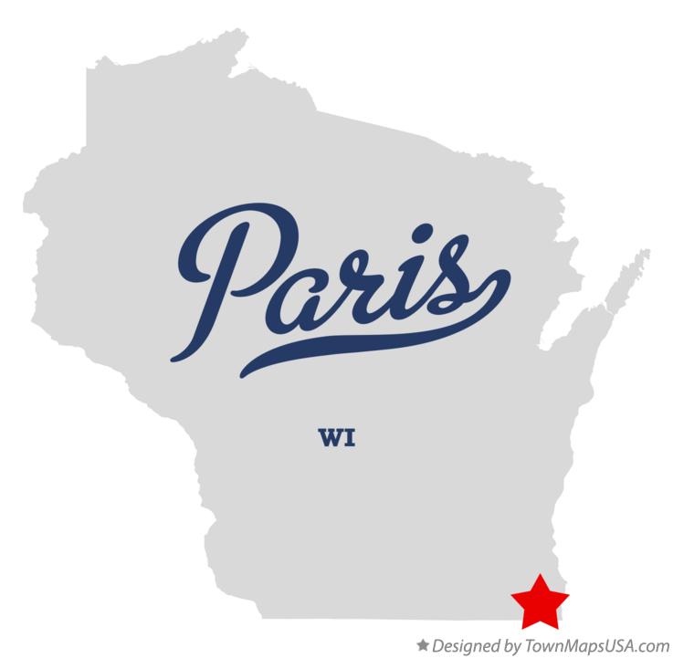 Map of Paris Wisconsin WI