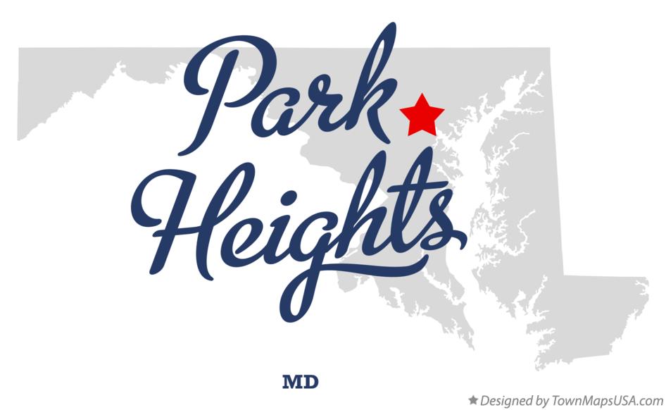 Map of Park Heights Maryland MD