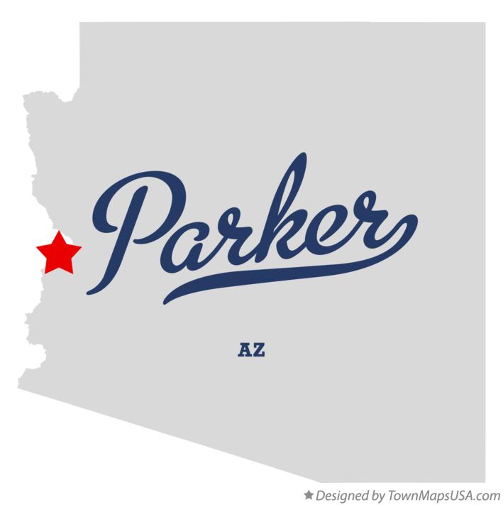 Map of Parker Arizona AZ
