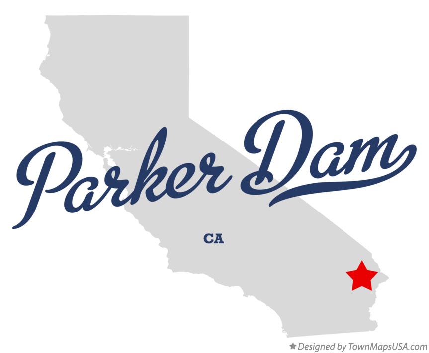 Map of Parker Dam California CA